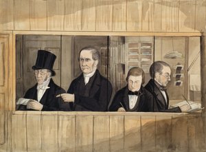 Intérieur du bureau de Messieurs Charles Greenwood and Company, vers 1840 - English School
